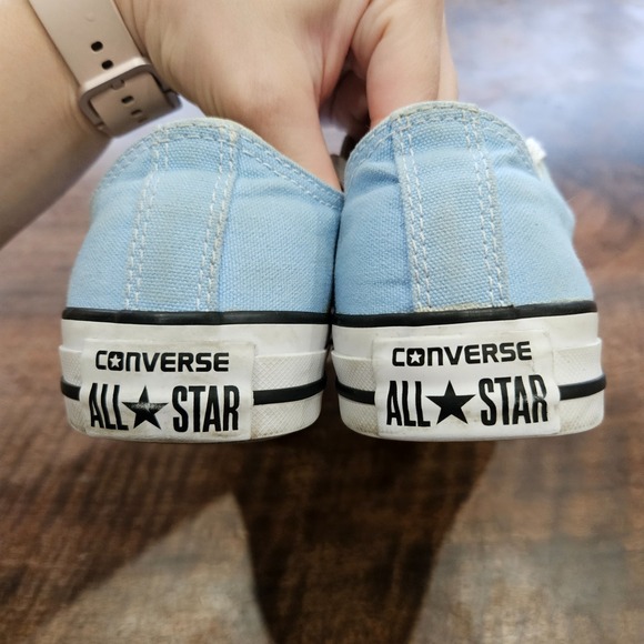 Converse All Star Sz 7 Baby Blue Supermoon Lace Up Low Top Casual Sneakers - Picture 7 of 10